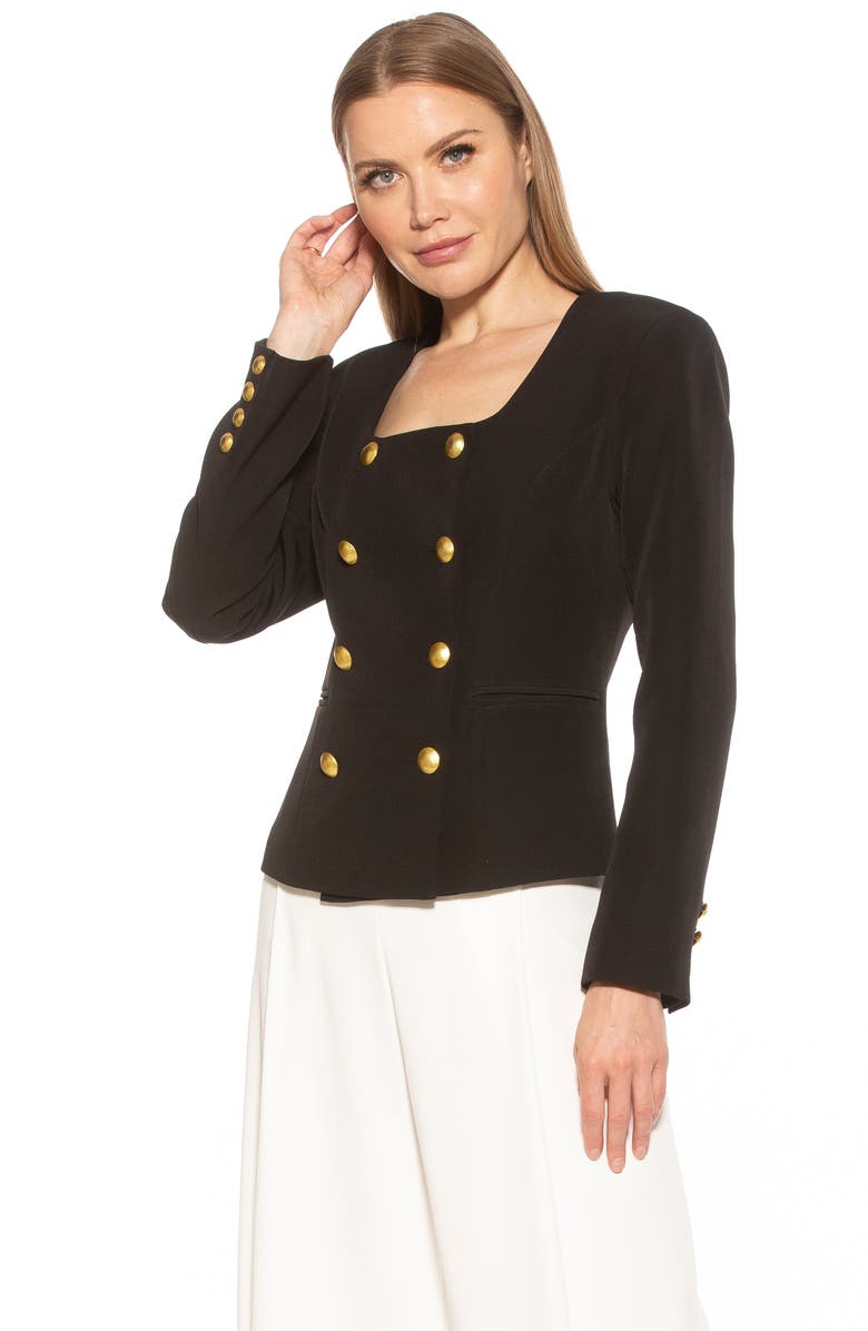Alexia Admor Jacki Scoop Neck Retro Blazer, Alternate, color,
