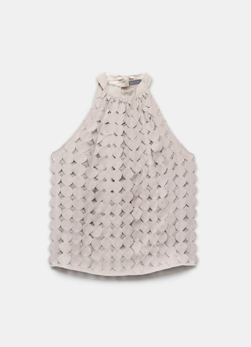 Mint Velvet Neutral Disc Halter Top In Neutral