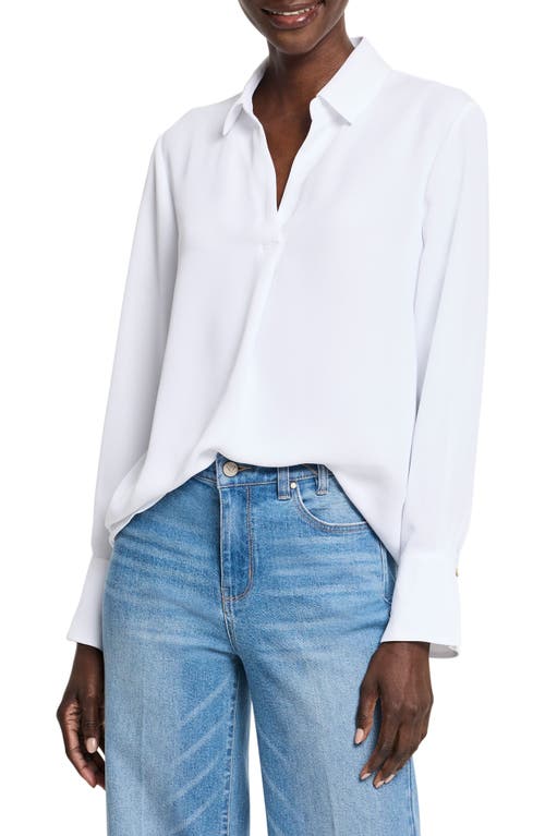 Shop Nic + Zoe Nic+zoe Easy Pullover Shirt In Paper White
