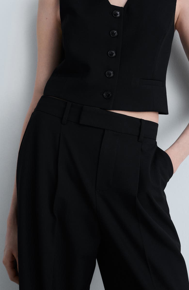 MANGO Straight Leg Suit Pants, Alternate, color, Black