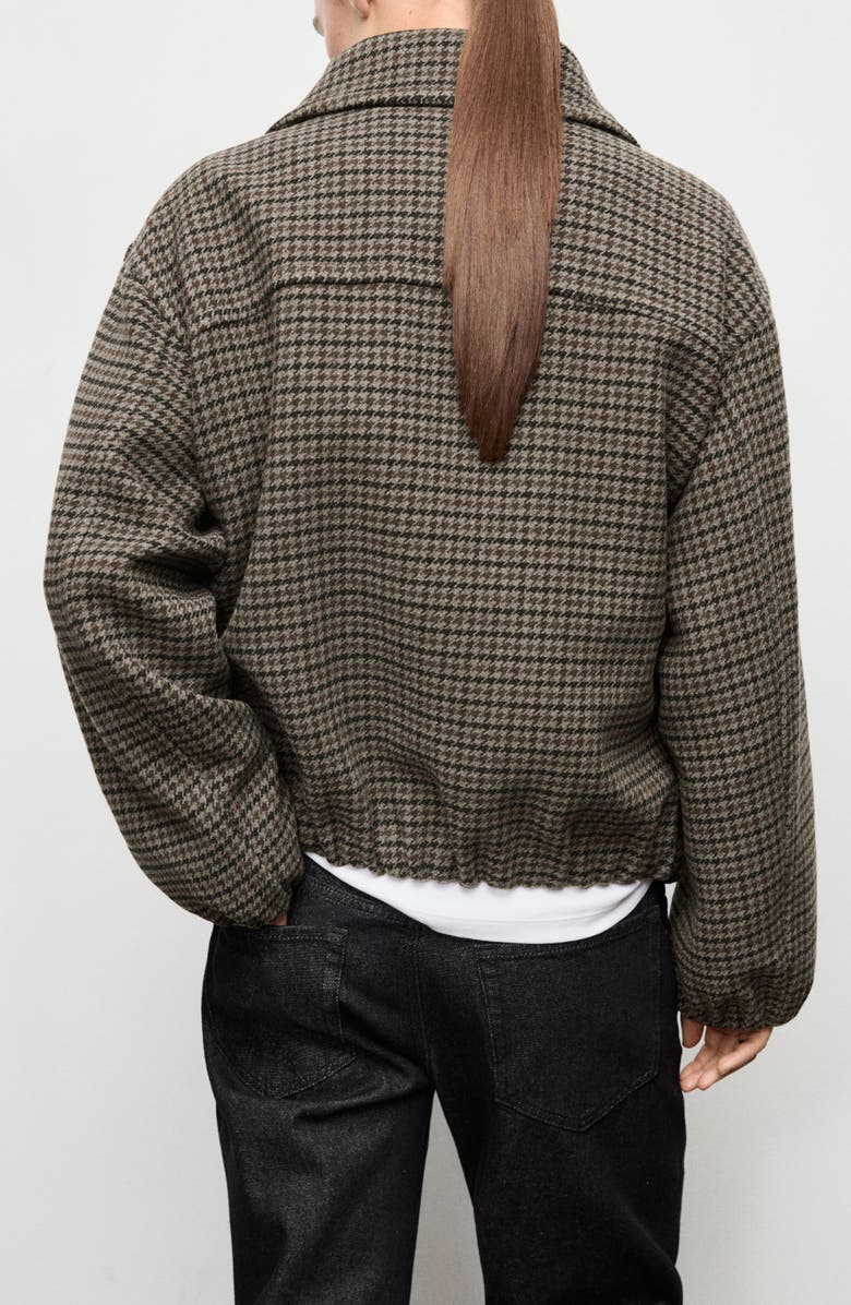 MANGO Houndstooth Check Wool Blend Jacket, Alternate, color,