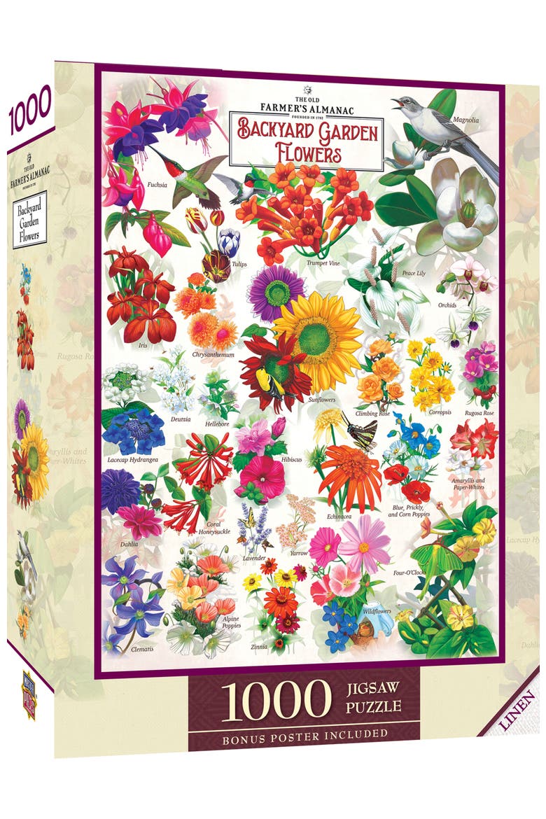 Garden Flowers 1000 Piece Jigsaw Puzzle, Main, color, Multicolor