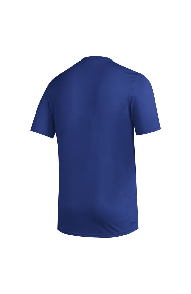 adidas Men's adidas Royal Kansas Jayhawks Primary Locker Logo Pre-Game AEROREADY T-Shirt, Alternate, color, Royal