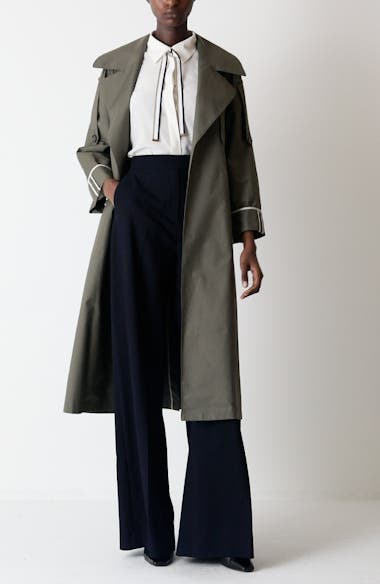 Max Mara Utrench Oversize Water Repellent Twill Trench Coat
