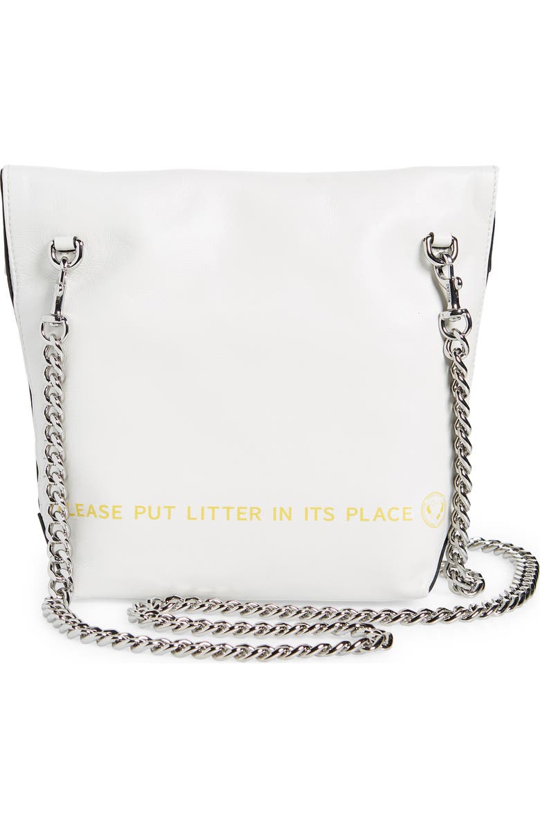 Moschino Burger Leather Shoulder Bag, Alternate, color,