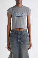 Balenciaga Luxury Script Appliqué Shrunken Cotton T-Shirt