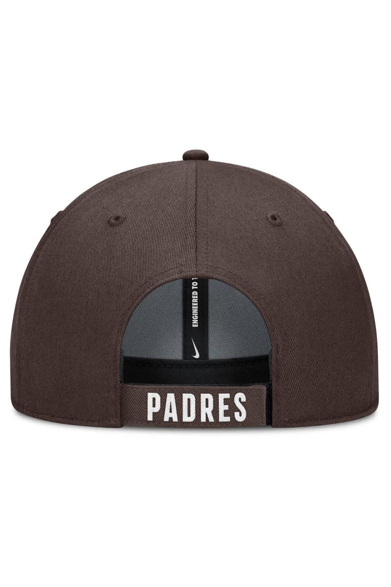Men's Nike White/Brown San Diego Padres Club Performance Adjustable Hat, Alternate, color, White