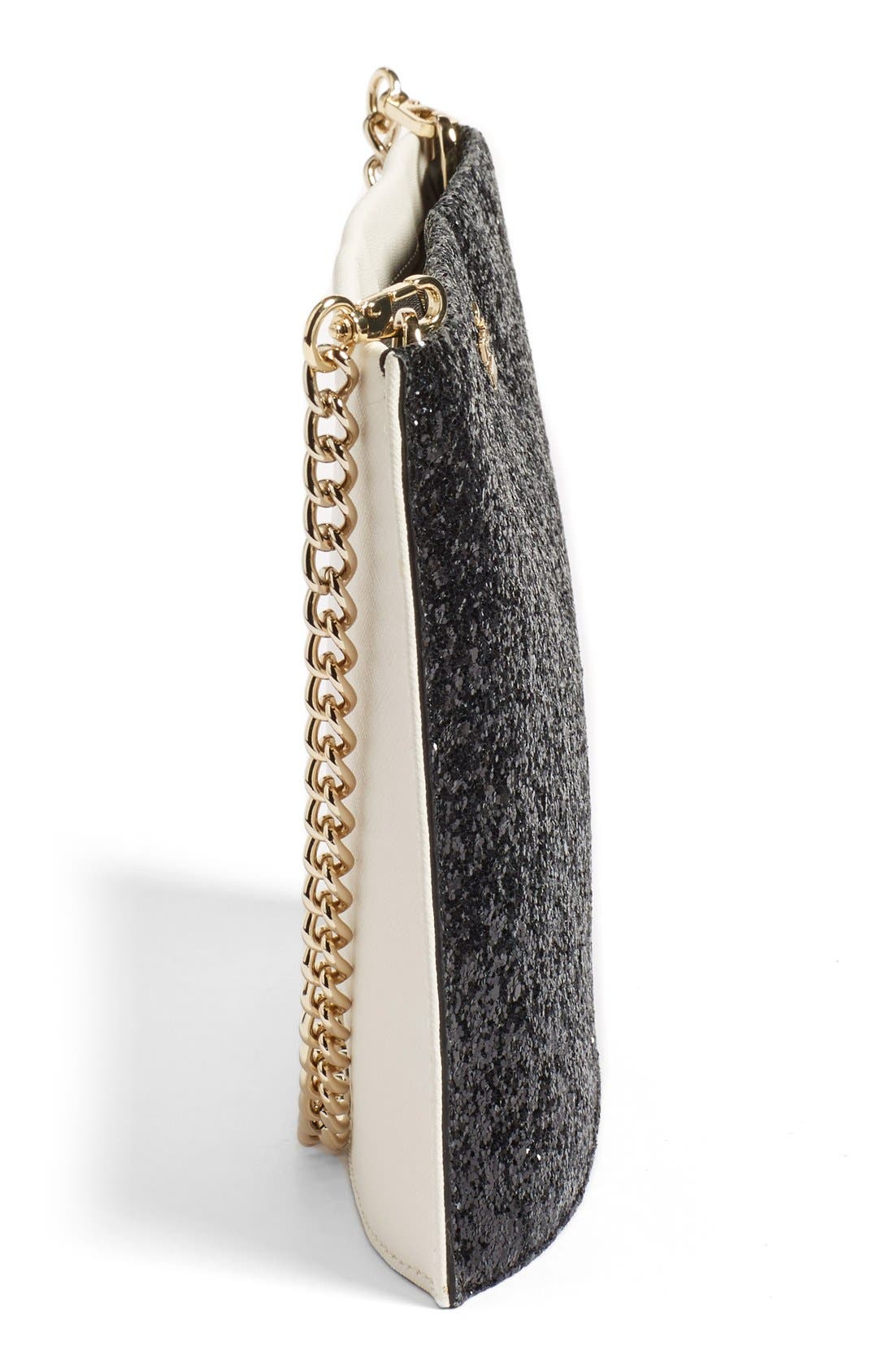 Kate Spade New York cameron street - glitter sima clutch, Alternate, color, 