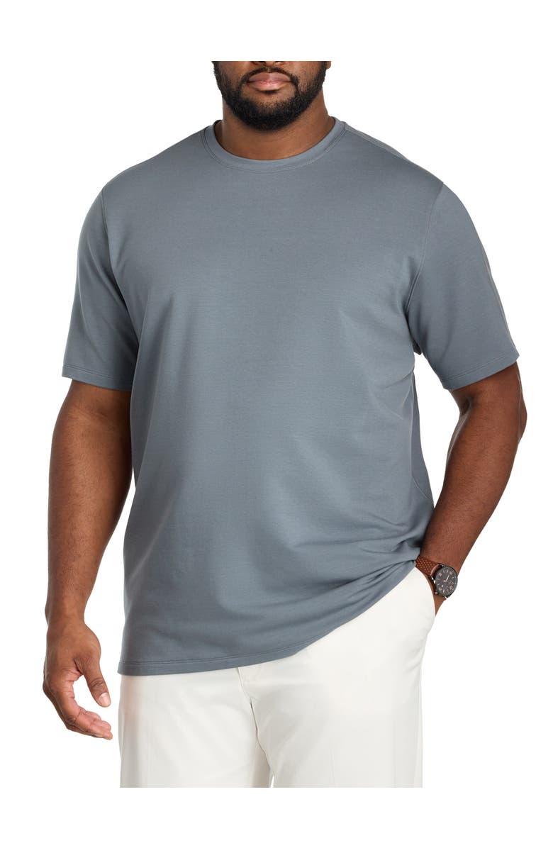 Oak Hill by DXL Big & Tall Luxury T-Shirt, Main, color, Castle Grey Pd