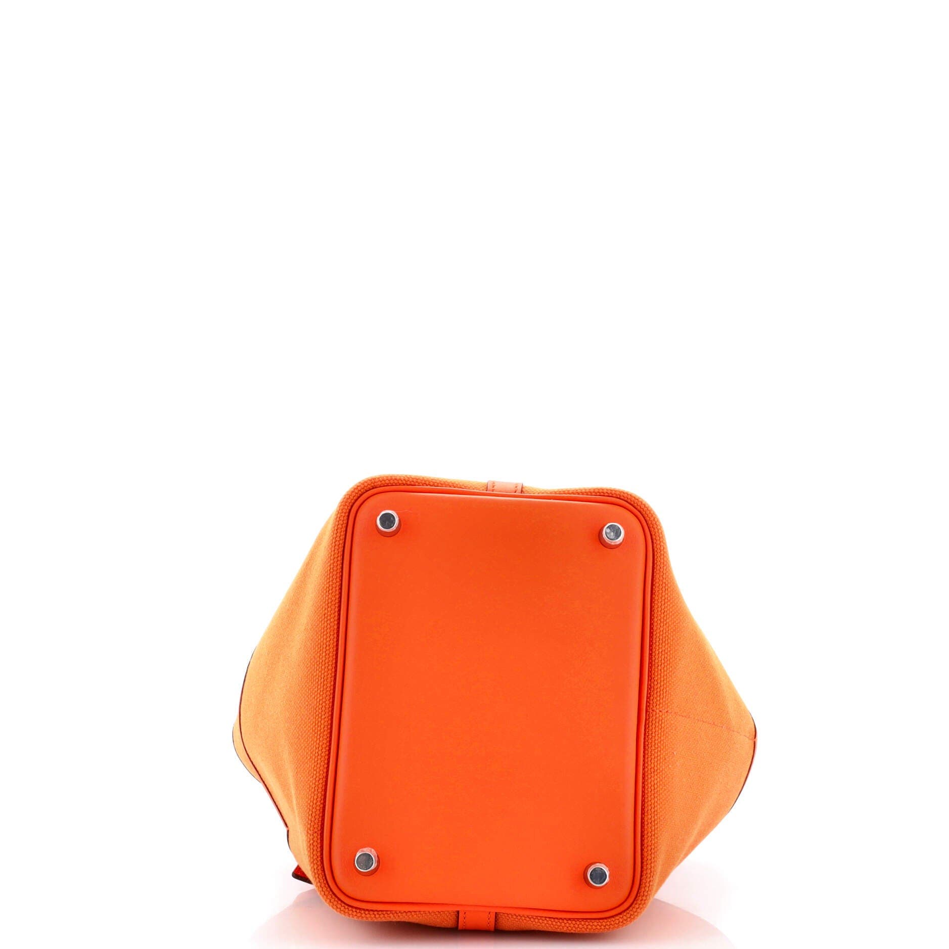 Pre-Owned Hermes Cargo Picotin Lock Bag Canvas and Swift PM, Alternate, color, 