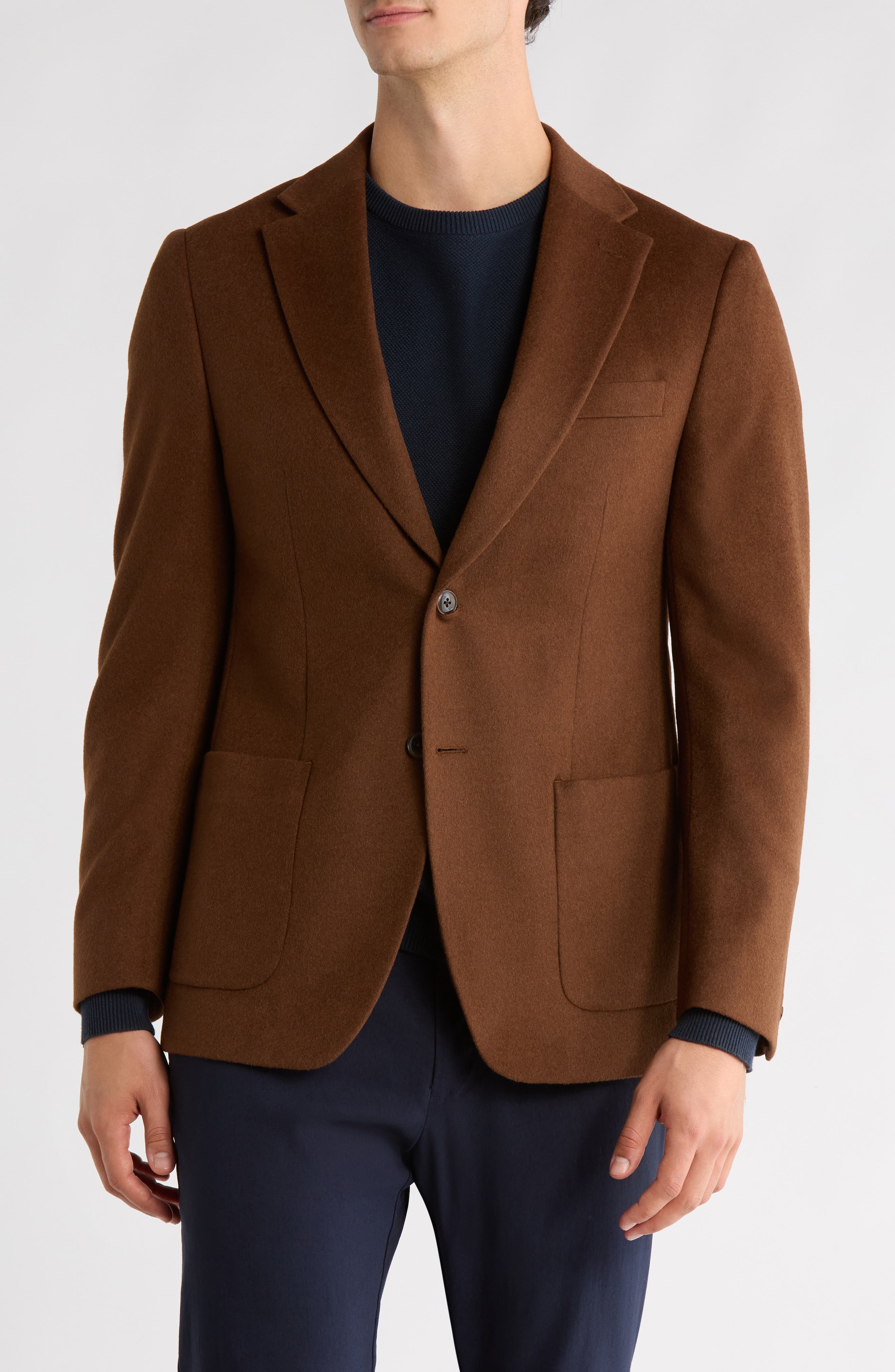 Michael Kors Notch Lapel Wool Blend Sport Coat