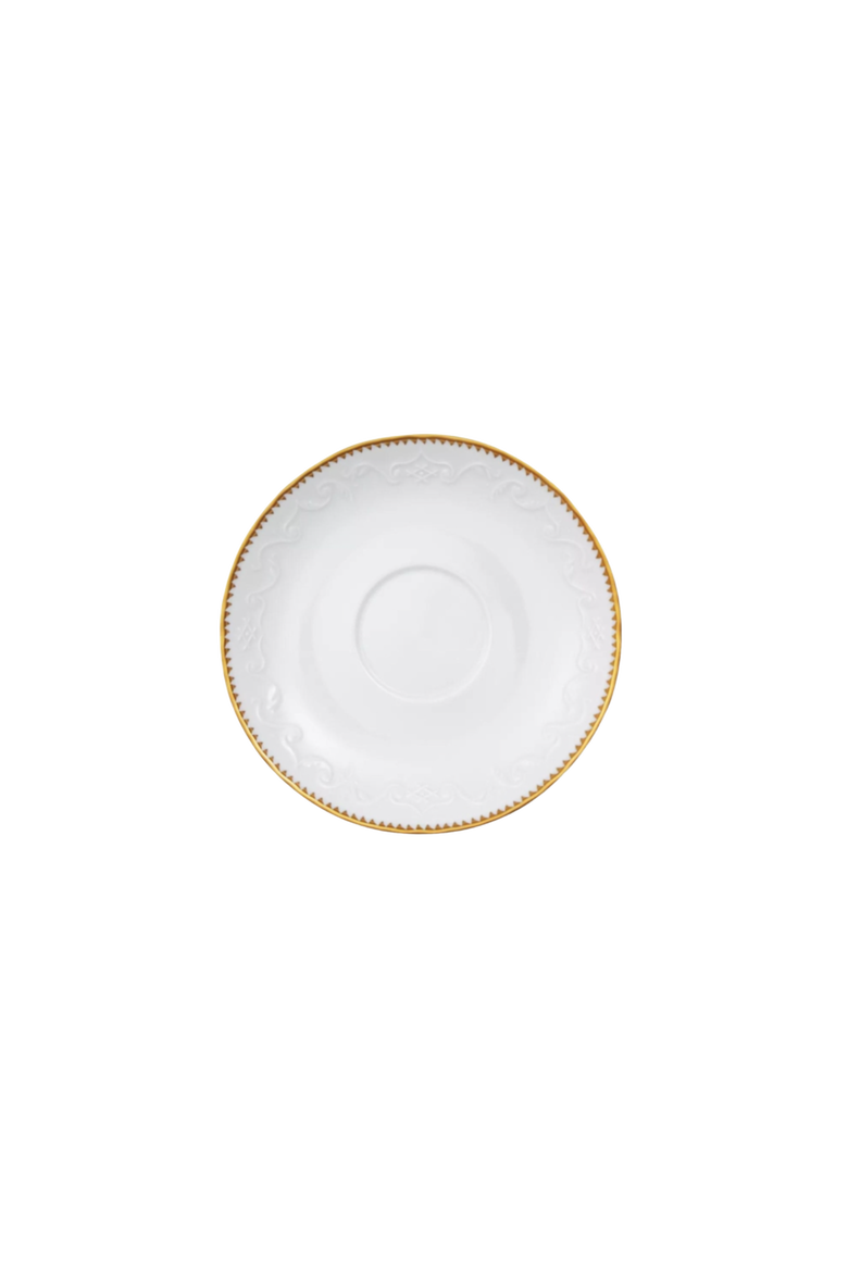 Simply Anna Tea Saucer, Main, color, WHITE/GOLD