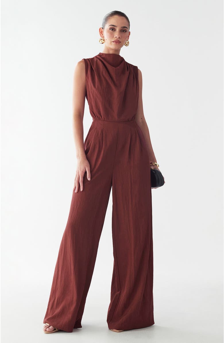 BWLDR Annie Jumpsuit, Main, color, Burgundy