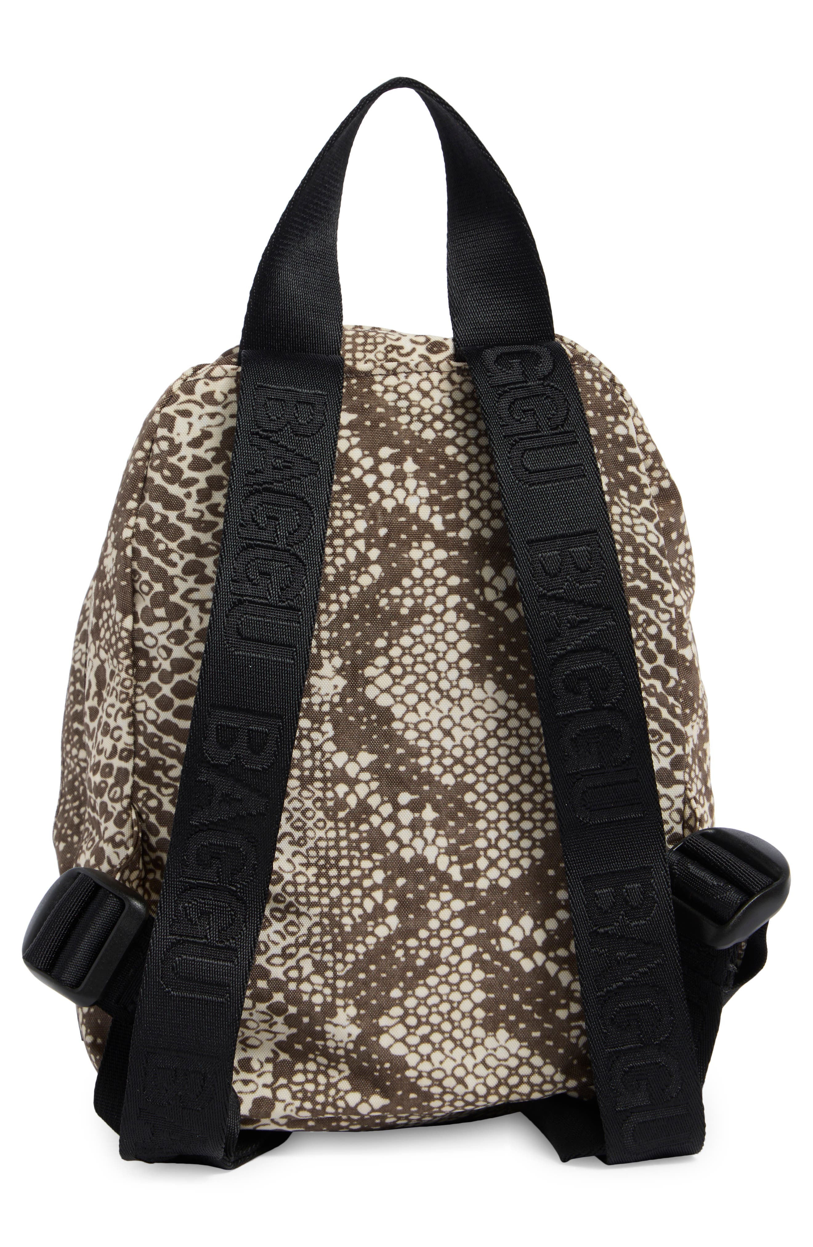 Mini Faux Snakeskin Nylon Backpack, Alternate, color, SNAKESKIN