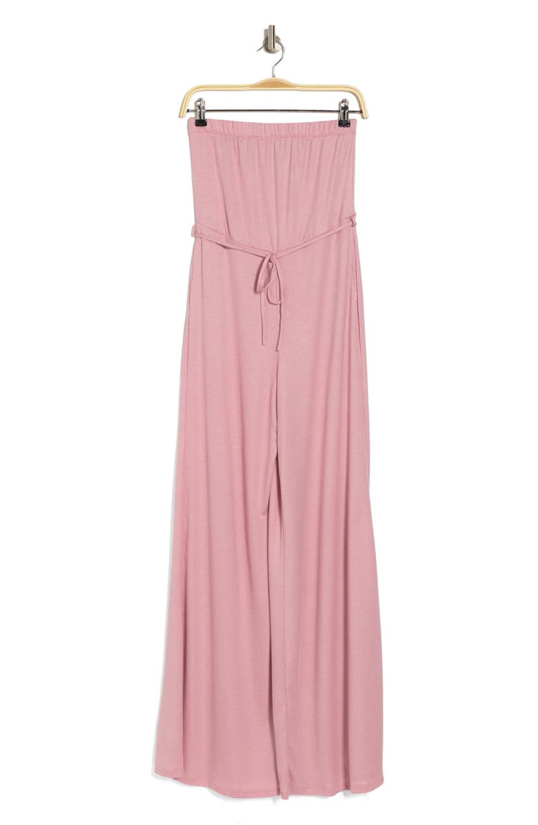 GO COUTURE Strapless Tube Jumpsuit, Alternate, color, Mauve