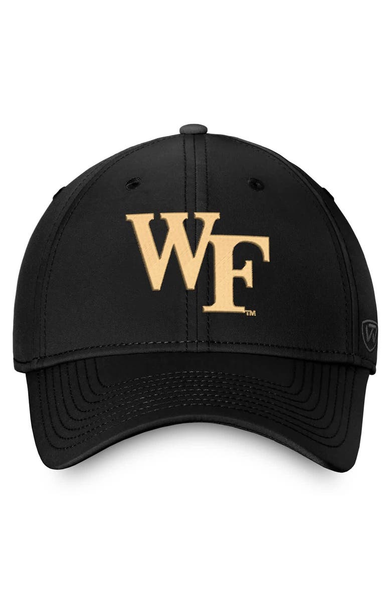 TOP OF THE WORLD Men's Top of the World Black Wake Forest Demon Deacons Reflex Flex Hat, Alternate, color, Black