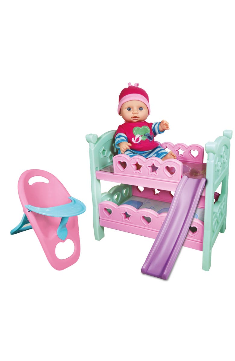 Lissi 12 Inch Doll Set, 3 Piece Toddler Playset, Main, color, Multicolored