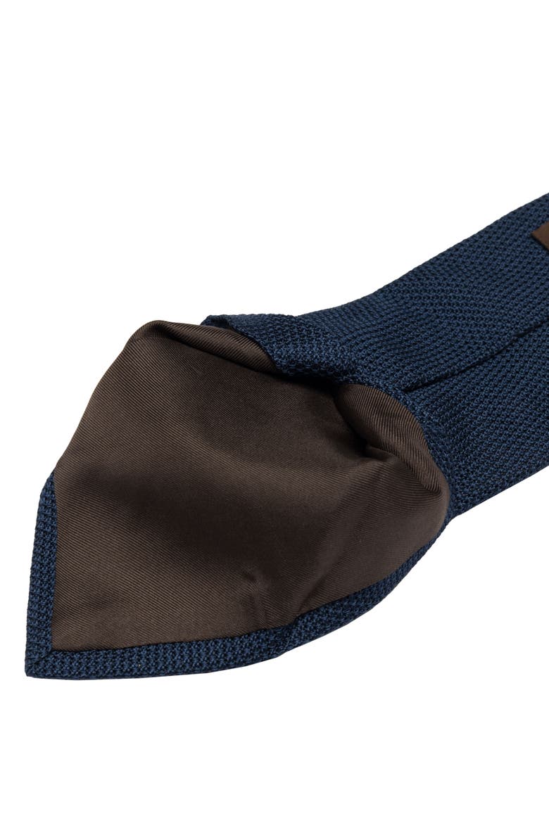 Marino - Silk Grenadine Tie for Men, Alternate, color, Navy Blue