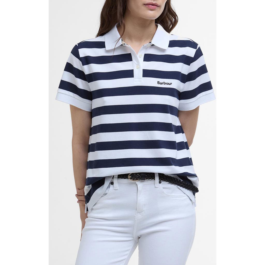 BARBOUR BARBOUR ASHBOURNE STRIPE STRETCH COTTON POLO SHIRT