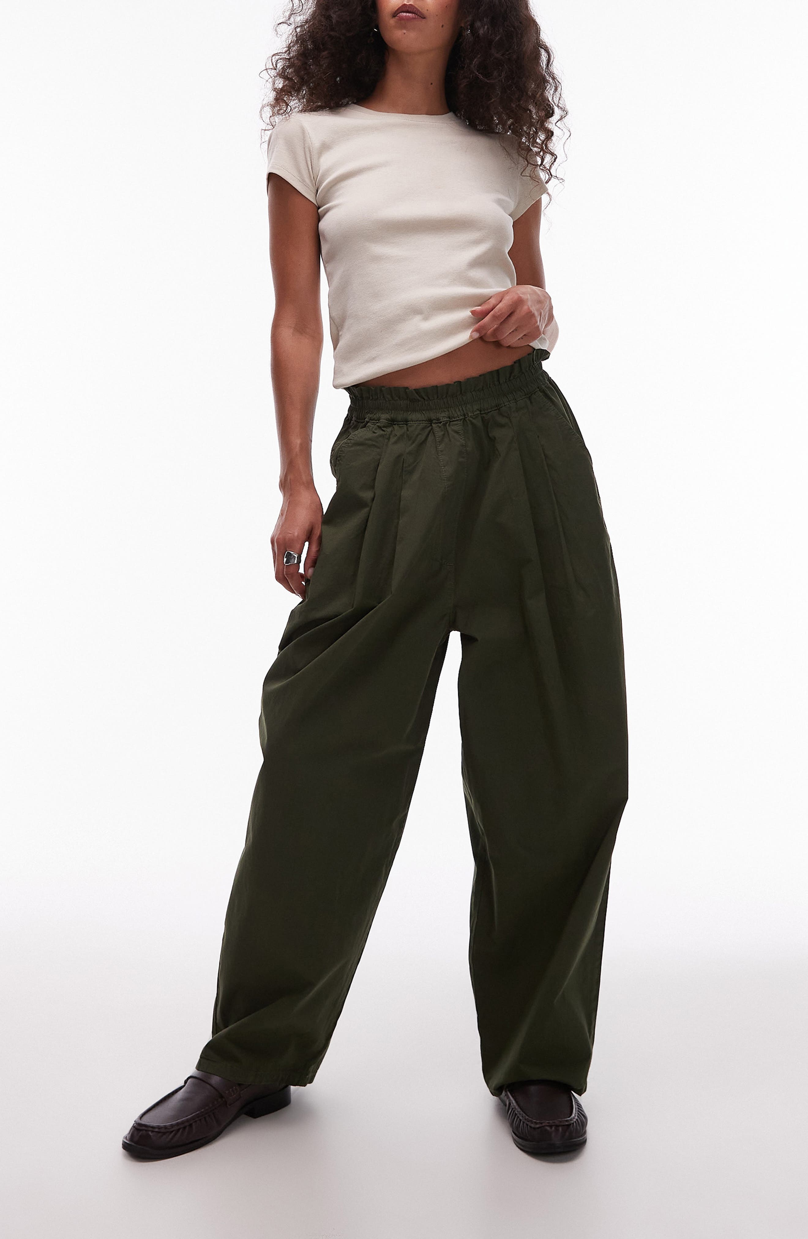 Topshop Pleated Balloon Jogger Pants