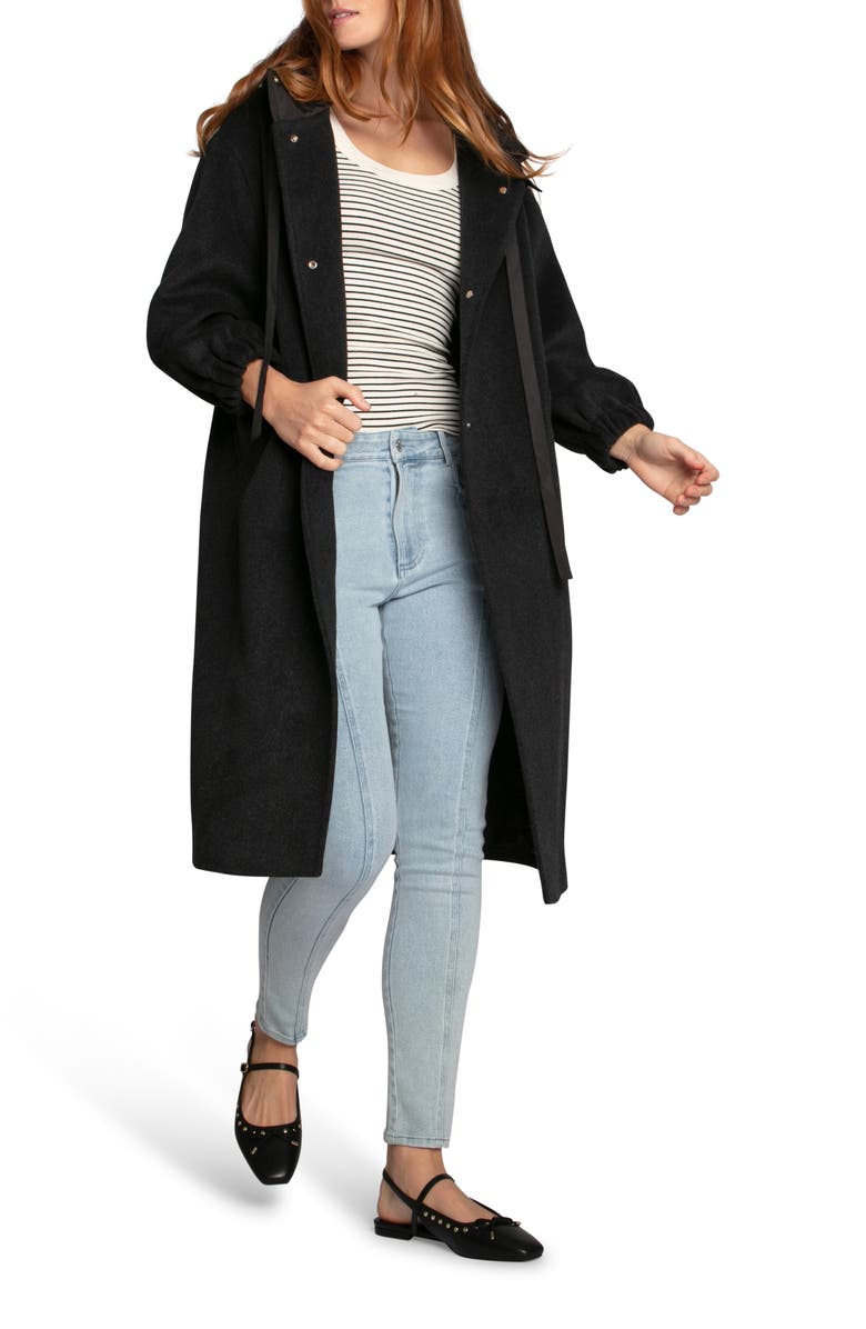 Belle & Bloom Fantasy Land Wool Blend Coat, Alternate, color, Charcoal