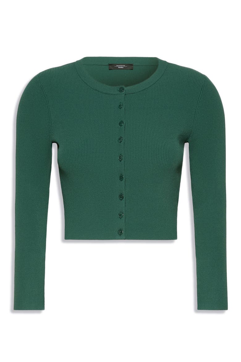 Weekend Tennis Rib Cardigan, Alternate, color, GREEN