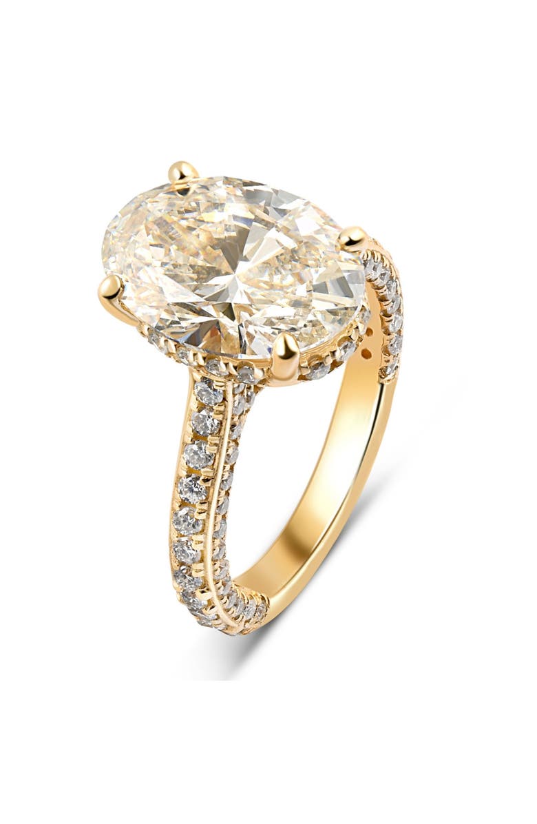 Bliss Diamond Certified 6.70Ct TW Oval Lab Grown Diamond Engagement Ring 14k Gold, Alternate, color,