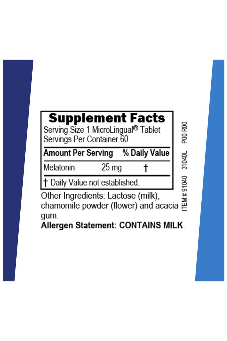 Extra Strength Melatonin Instant Dissolve Tablets, Alternate, color, White