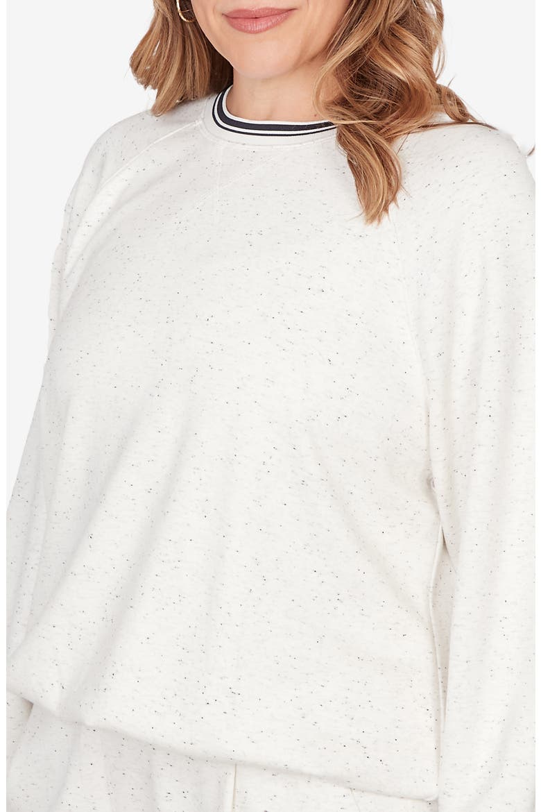 Bubble Hem Top, Alternate, color, IVORY MULTI