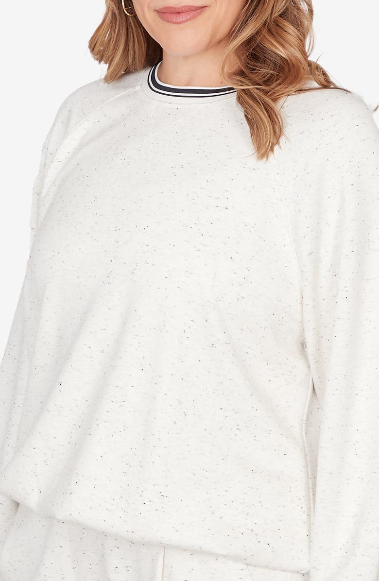 RUBY RD Bubble Hem Top, Alternate, color, Ivory Multi