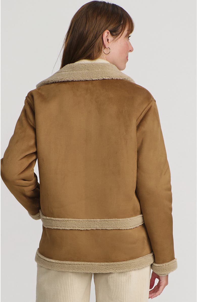 Lands' End Shearling Jacket, Alternate, color, 