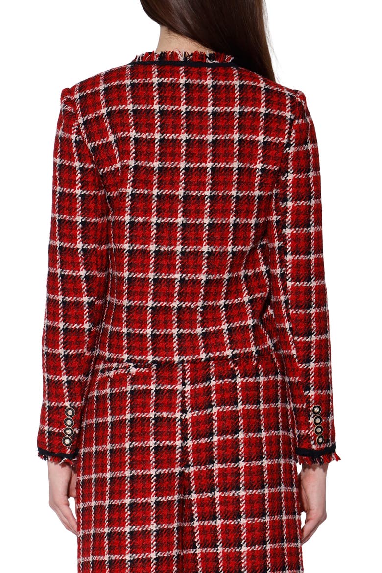 Taryn Plaid Tweed Jacket, Alternate, color, WEST END TWEED