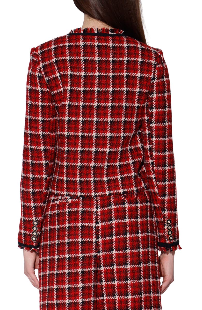 Walter Baker Taryn Plaid Tweed Jacket, Alternate, color,