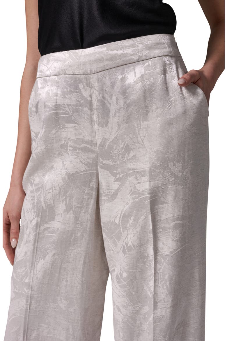 Metallic Jacquard Pants, Alternate, color, LIGHT FLAX