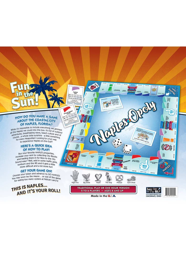 Naples Opoly Board Game, Alternate, color, Multicolored