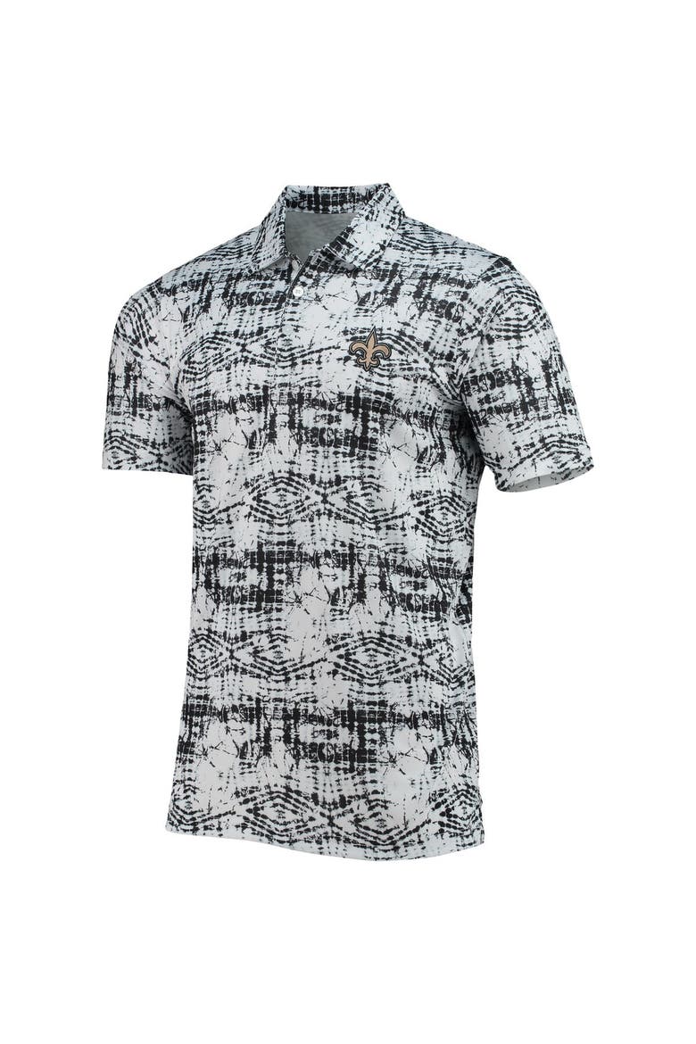Men's Antigua Black New Orleans Saints Vivid Polo, Alternate, color, Black