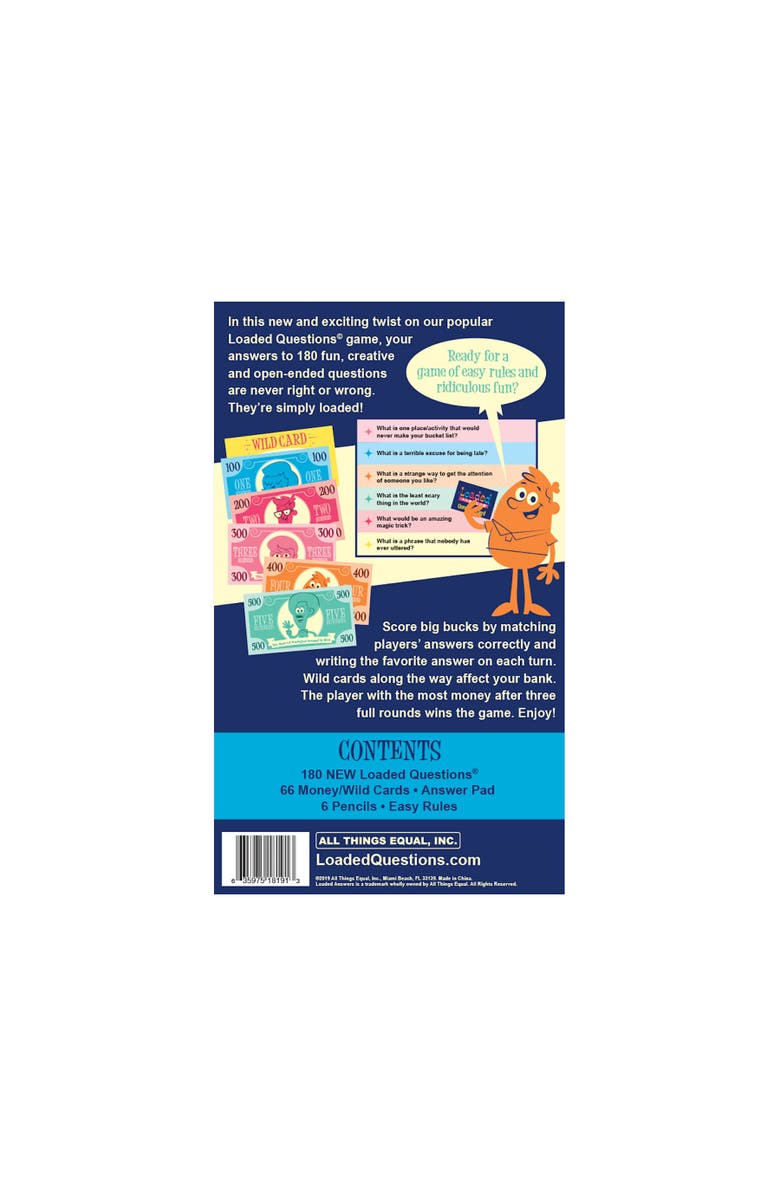ALL THINGS EQUAL Loaded Answers Exciting Twist On Popular Loaded Questions Family/Party Game, Alternate, color, Multicolored