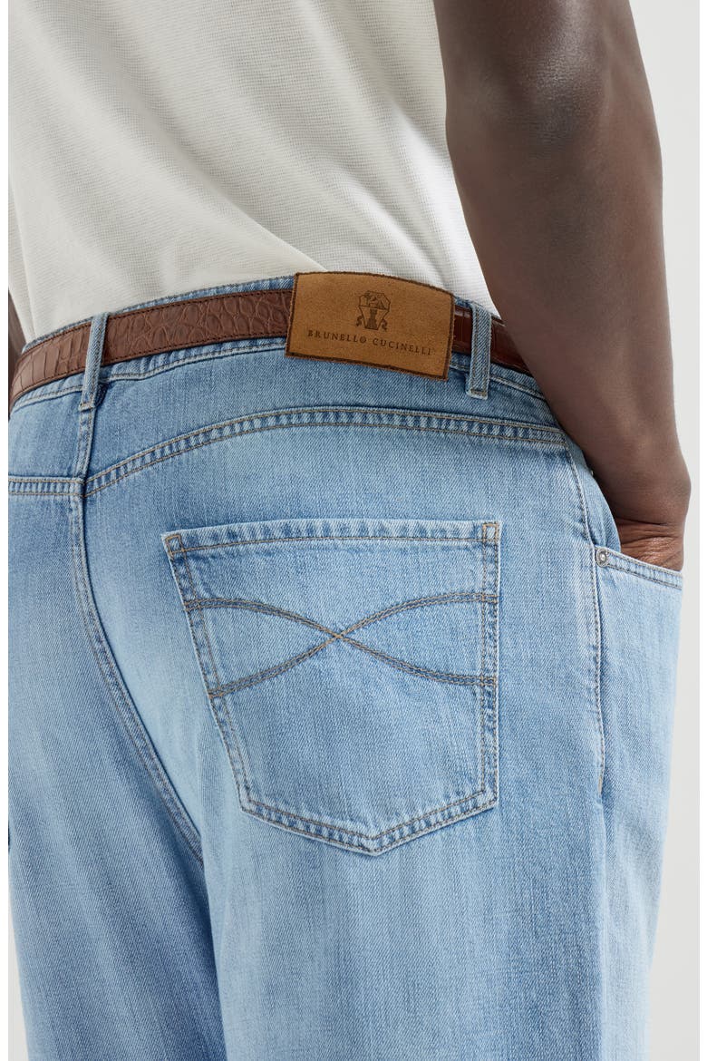 Lightweight denim five-pocket trousers, Alternate, color, Light Blue Denim