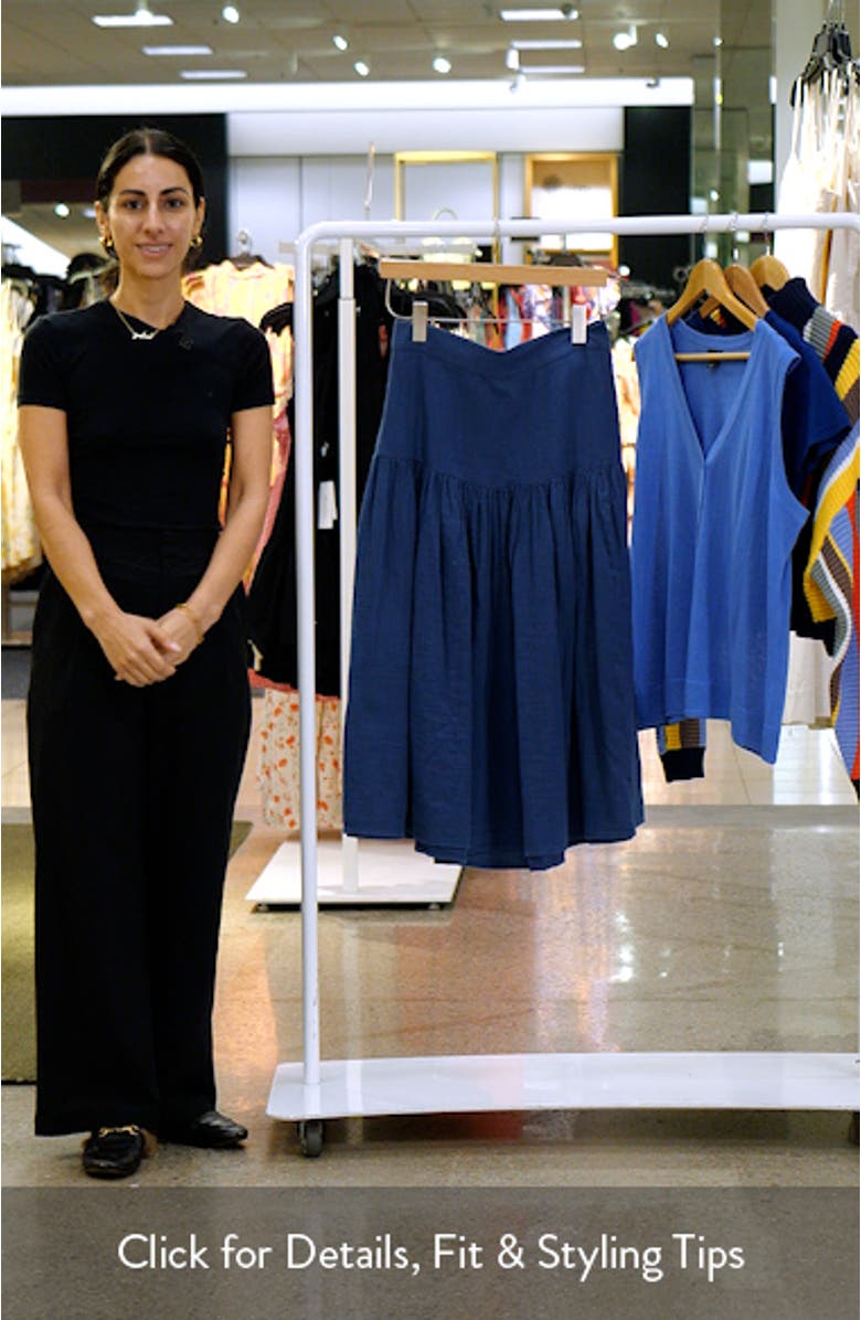 Cotton Gauze Midi Skirt, sales video thumbnail