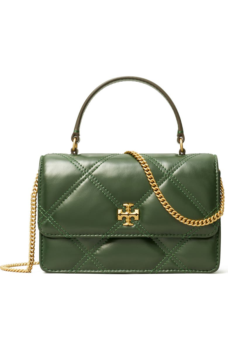 Tory Burch Kira Diamond Quilt Mini Top Handle Crossbody, Main, color,