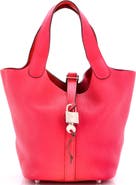 Pre-Owned Hermes Picotin Lock Bag Tricolor Clemence PM