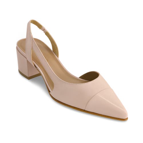 Shop Bernardo Footwear Monroe Cap Toe Pump In Cipria