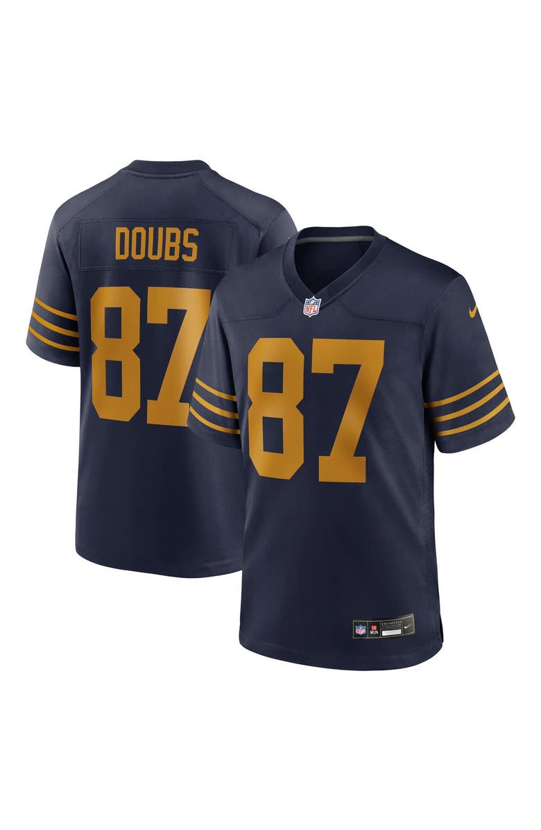 Nike Men's Nike Romeo Doubs Navy Green Bay Packers The 1923 Classic Game Jersey, Alternate, color, Navy