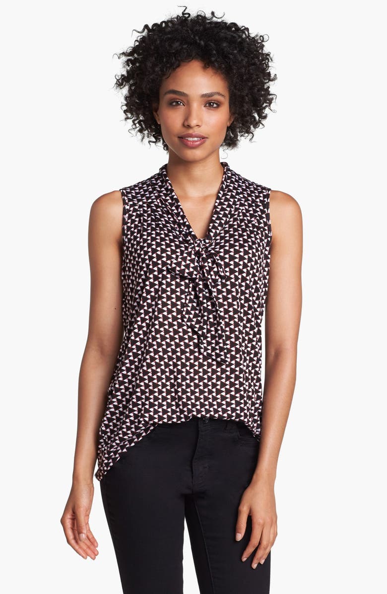 Olivia Moon Sleeveless Tie Neck Knit Shirt, Main, color, 