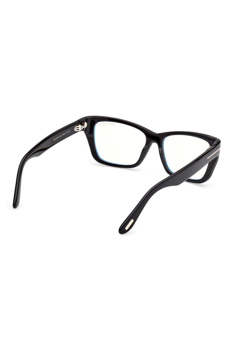 54mm Butterfly Optical Glasses, Alternate, color, SHINY BLACK