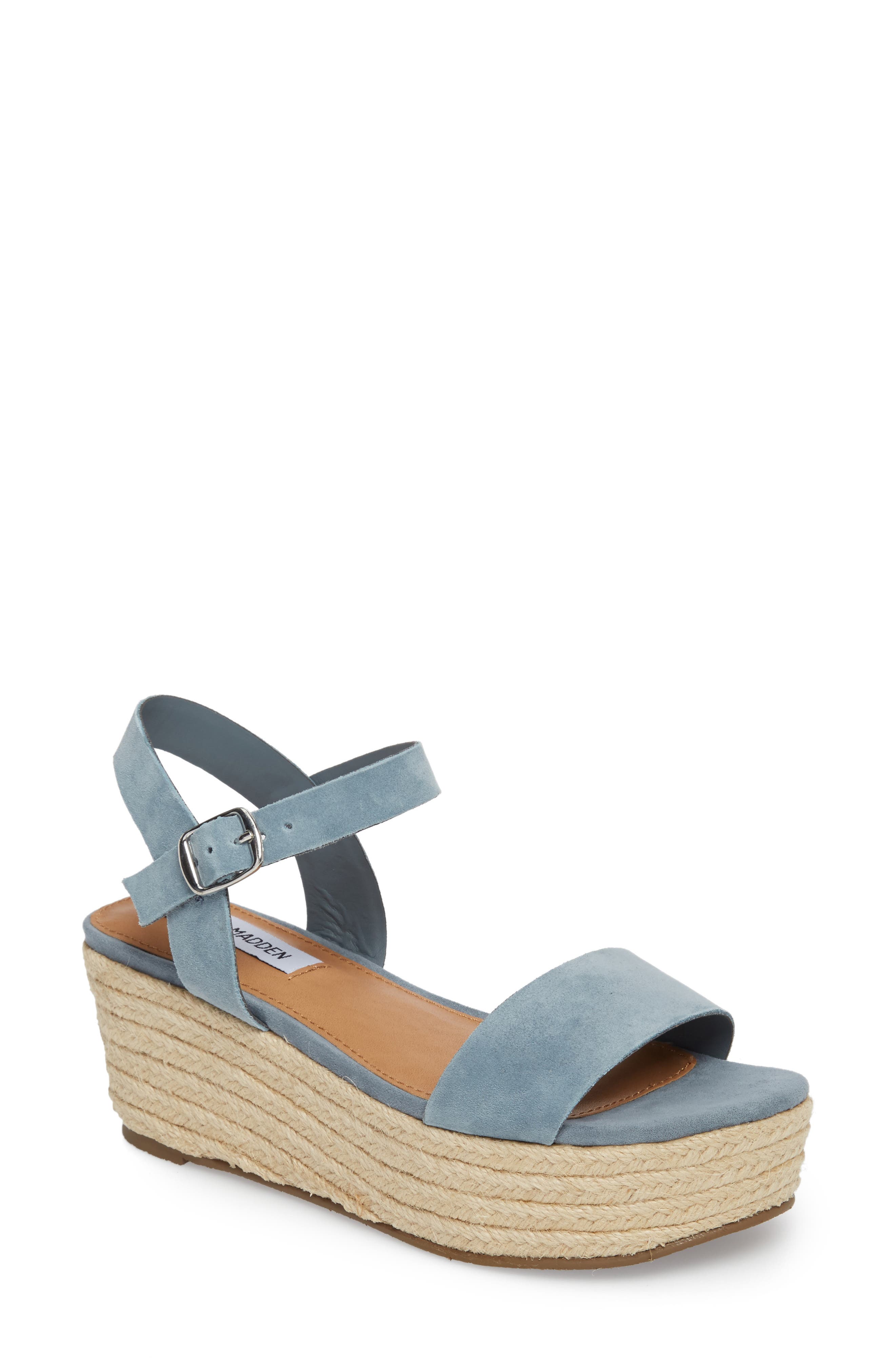 Busy Platform Espadrille Sandal, Main, color, BLUE SUEDE