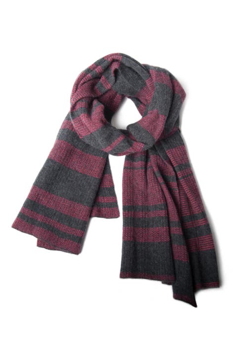 Lightweight Cashmere striped wrap