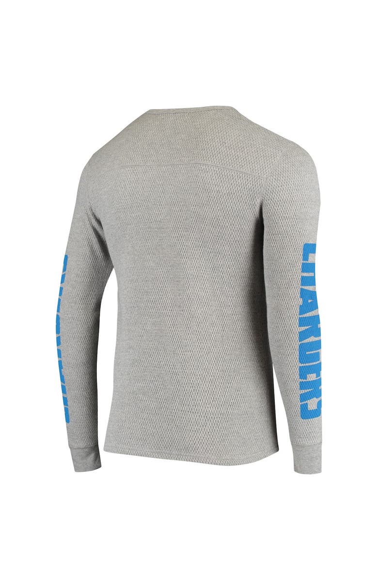 Junk Food Men's Junk Food Heathered Gray Los Angeles Chargers Heavyweight Thermal Long Sleeve T-Shirt, Alternate, color, Heather Gray