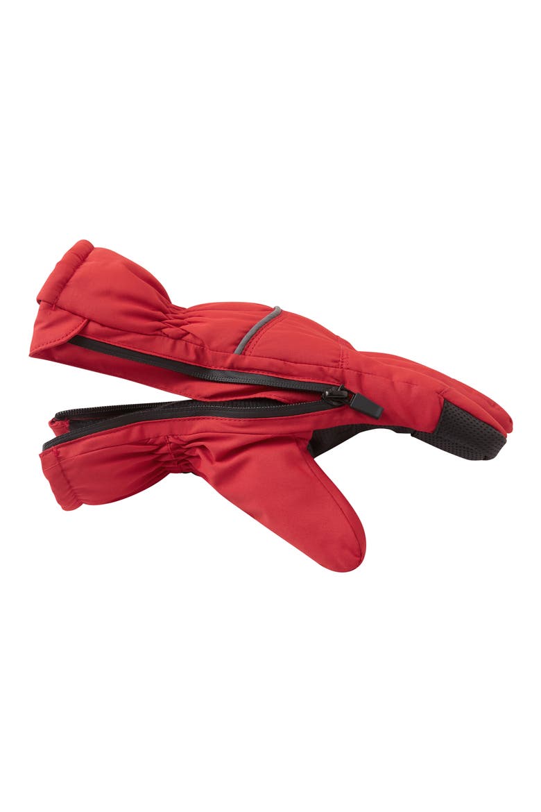 Kids' Zip Gloves, Alternate, color, RED