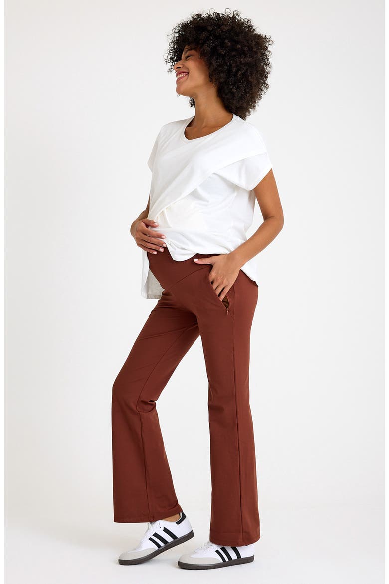 Ultimate Comfort Warm Flare Pants, Alternate, color, CAPPUCCINO